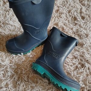 Kids Waterproof Boots - Navy and Teal